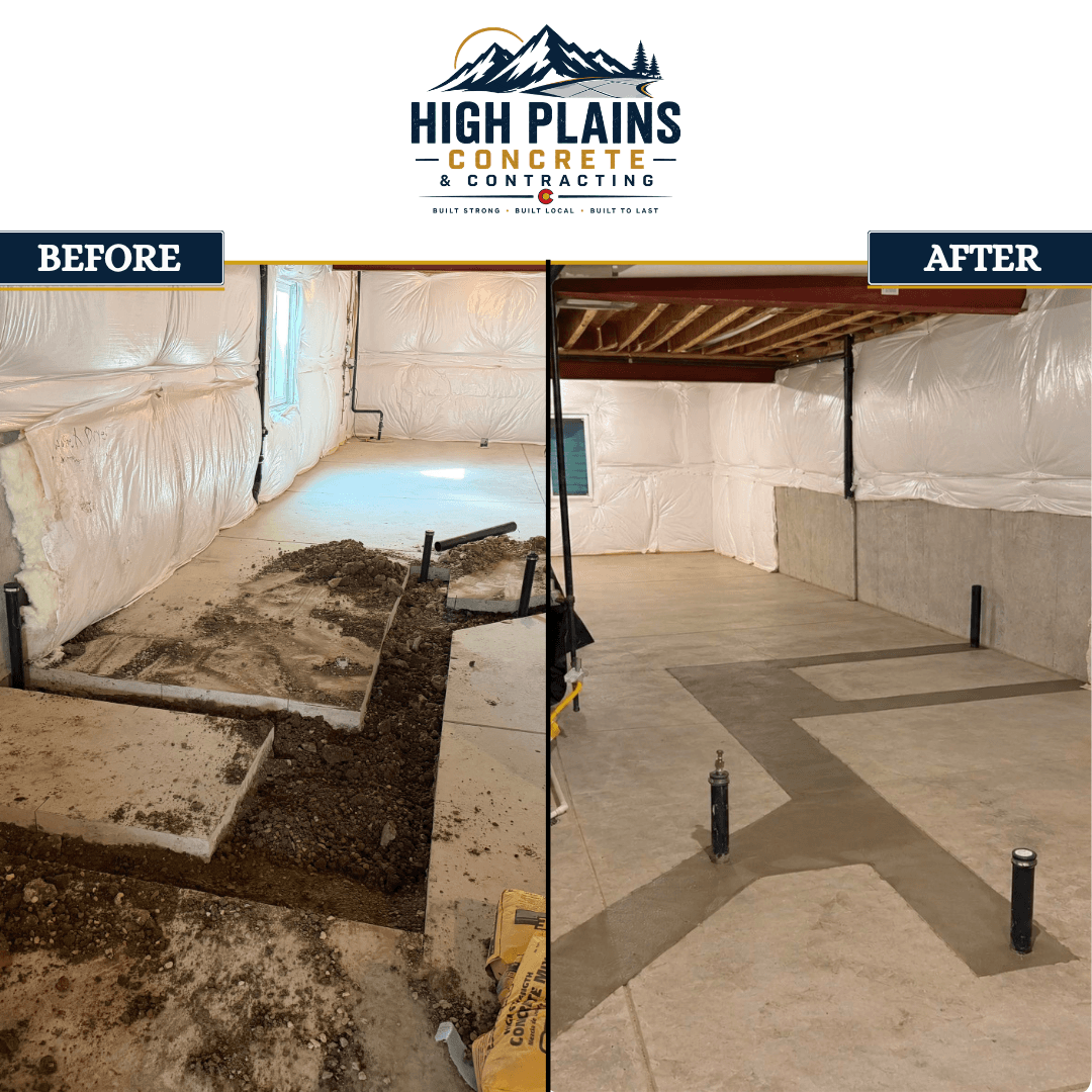 Basement Slab Trench Repair in Castle Rock, CO